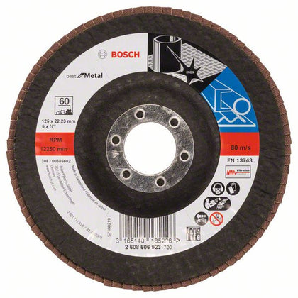 Bosch Professional Faecherschleifscheibe BfM,125mm,K60,1x (2608606923)
