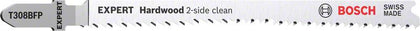 Bosch Professional Expert 'Hardwood 2-side clean' T 308 BFP Stichsägeblatt, 25 Stück (2608901181)