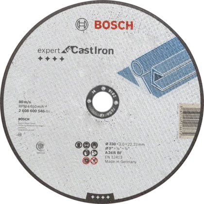 Bosch Professional Trennscheibe 230x22,23x3,0 mm Cast Iron (2608600546)
