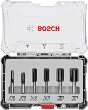 Bosch Professional 6 tlg Nutfräser Set 8mm Schaft (2607017466)
