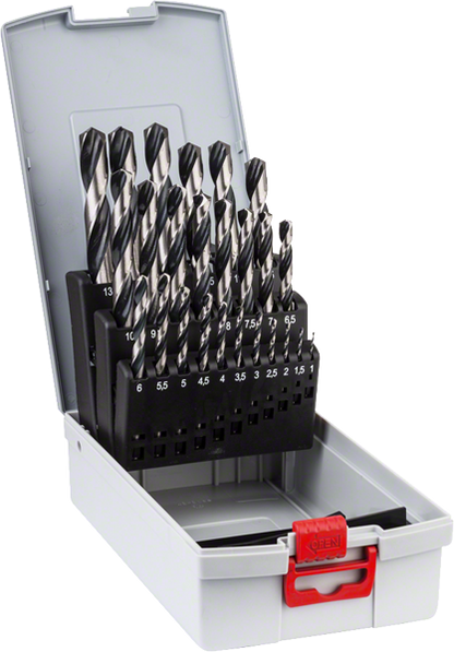 Bosch Professional Pro Box 25 tlg. Spiralbohrer-Set HSS PointTeQ, 1,0-13,0 (2608577352)