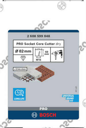 Bosch Professional PRO Dosen Trockenbohrkrone,82x60mm,M16 (2608599048)