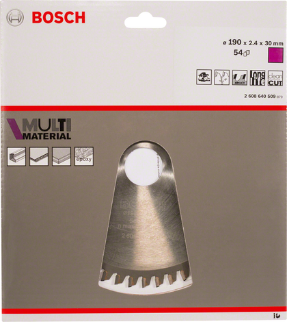 Bosch Professional Kreissägeblatt MM MU H 190x30-54 (2608640509)