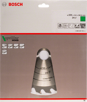 Bosch Professional Kreissägeblatt OP WO H 235x30-24 (2608640725)