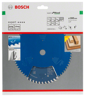 Bosch Professional Kreissägeblatt EX WO H 160x20-48 (2608644018)