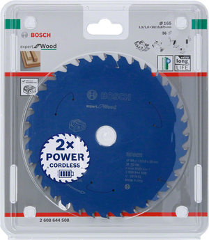 Bosch Professional Kreissägeblatt EX WO H 165x20x36 (2608644508)