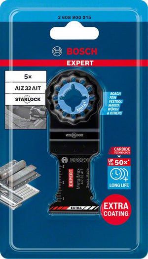 Bosch Professional Expert MetalMax AIZ 32 AIT Blatt für Multifunktionswerkzeuge, 40 x 32 mm, 5 Stück (2608900015)