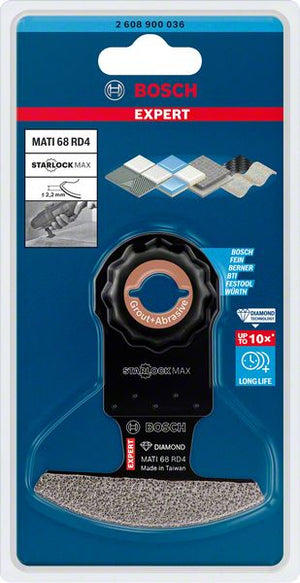 Bosch Professional Expert Corner Blade MATI 68 RD4 Blatt für Multifunktionswerkzeuge, 68 x 30 mm (2608900036)