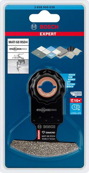 Bosch Professional Expert Corner Blade MATI 68 RD4 Blatt für Multifunktionswerkzeuge, 68 x 10 mm (2608900038)