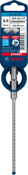 Bosch Professional Expert SDS plus-7X Hammerbohrer, 5,5 x 100 x 165 mm (2608900066)