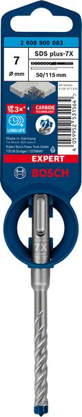 Bosch Professional Expert SDS plus-7X Hammerbohrer, 7 x 50 x 115 mm (2608900083)