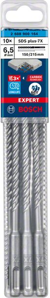Bosch Professional Expert SDS plus-7X Hammerbohrer, 6,5 x 150 x 215 mm, 10-tlg. (2608900164)