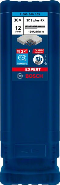 Bosch Professional Expert SDS plus-7X Hammerbohrer, 12 x 150 x 215 mm, 30-tlg. (2608900189)