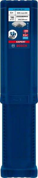 Bosch Professional Expert SDS max-8X Hammerbohrer, 16 x 200 x 340 mm, 5 Stück (2608900261)
