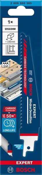 Bosch Professional Expert 'Window Demolition' S 956 DHM Säbelsägeblatt, 1 Stück (2608900385)