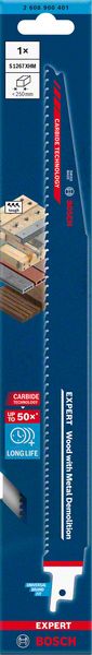 Bosch Professional Expert 'Wood with Metal Demolition' S 1267 XHM Säbelsägeblatt, 1 Stück (2608900401)