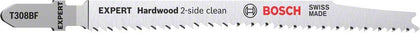 Bosch Professional Expert 'Hardwood 2-side clean' T 308 BF Stichsägeblatt, 5 Stück (2608900544)