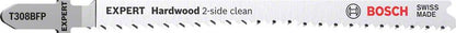 Bosch Professional Expert 'Hardwood 2-side clean' T 308 BFP Stichsägeblatt, 3 Stück (2608900547)