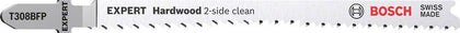 Bosch Professional Expert 'Hardwood 2-side clean' T 308 BFP Stichsägeblatt, 3 Stück (2608900547)