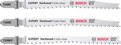 Bosch Professional Expert 'Hardwood 2-side clean' Stichsägeblatt-Set, 2-tlg., T308BF/BFP (2608900549)