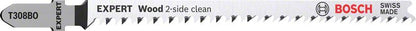 Bosch Professional Expert 'Wood 2-side clean' T 308 BO Stichsägeblatt, 3 Stück (2608900554)