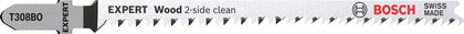 Bosch Professional Expert 'Wood 2-side clean' T 308 BO Stichsägeblatt, 3 Stück (2608900554)
