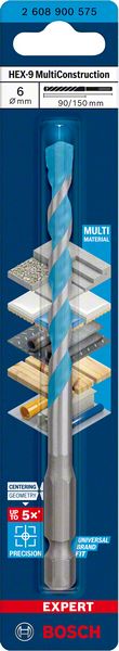 Bosch Professional Expert HEX-9 MultiConstruction Bohrer, 6 x 90 x 150 mm (2608900575)