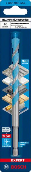 Bosch Professional Expert HEX-9 MultiConstruction Bohrer, 10 x 90 x 150 mm (2608900582)