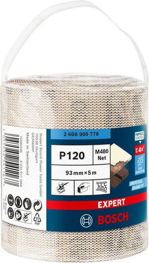 Bosch Professional Expert M480 Schleifnetzrolle, 93 mm, 5 m, G 120 (2608900778)