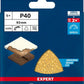 Bosch Professional Expert C470 Schleifpapier für Deltaschleifer, 93 mm, G 40, 5 Stück (2608900823)
