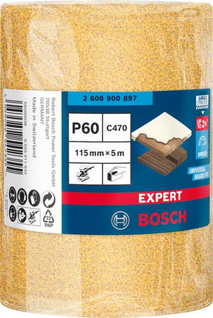 Bosch Professional Expert C470 Schleifpapierrolle zum Handschleifen, 115 mm, 5 m, G 60 (2608900897)