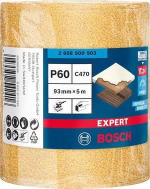 Bosch Professional Expert C470 Schleifpapierrolle zum Handschleifen, 93 mm, 5 m, G 60 (2608900903)