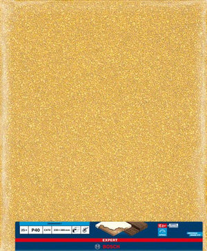Bosch Professional Expert C470 Schleifpapier zum Handschleifen, 230 x 280 mm, G 40 (2608900957)