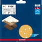 Bosch Professional Expert C470 Schleifpapier Mehrloch für Exzenterschleifer, 125 mm, G 100, 5-tlg. (2608901095)