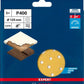 Bosch Professional Expert C470 Schleifpapier Mehrloch für Exzenterschleifer, 125 mm, G 400, 5-tlg. (2608901100)