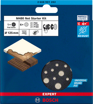 Bosch Professional Netzschleifsch.M480,125mm,StarterKit EXP (2608901202)