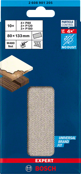 Bosch Professional Netz M480,80x133,80/120/180,10x EXPERT (2608901205)