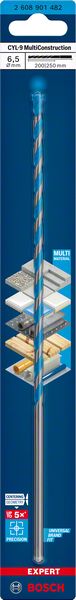 Bosch Professional Expert CYL-9 MultiConstruction Bohrer, 6,5 x 200 x 250 mm, d 6,5 mm (2608901482)