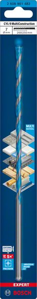 Bosch Professional Expert CYL-9 MultiConstruction Bohrer, 7 x 200 x 250 mm, d 7 mm (2608901483)