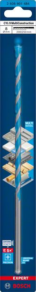 Bosch Professional Expert CYL-9 MultiConstruction Bohrer, 8 x 200 x 250 mm, d 8 mm (2608901484)