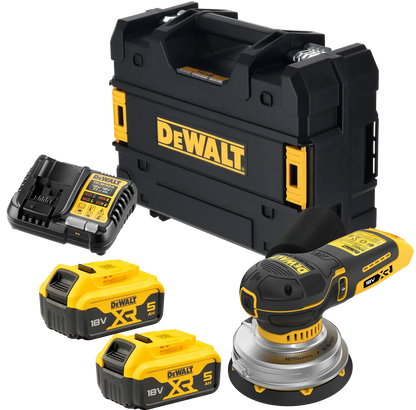 Dewalt DCW211P2-QW Akku-Exzenterschleifer 125mm (2x5,0Ah)