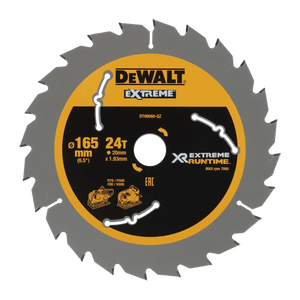 DEWALT DT99560-QZ XR Extreme Runtime Kreissaegeblatt Tauchkr. 165/20mm 24WZ/FZ