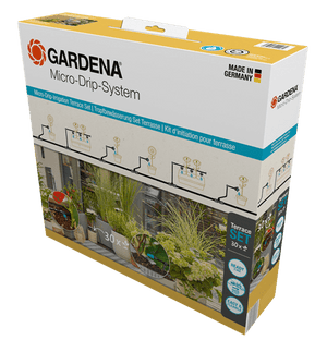 Gardena Micro-Drip-System Tropfbewässerung Set Terrasse (30 Pflanzen) (13400-20)