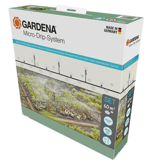 Gardena Micro-Drip-System Tropfbewässerung Set Gemüse-/Blumenbeet (60 m²) (13450-20)