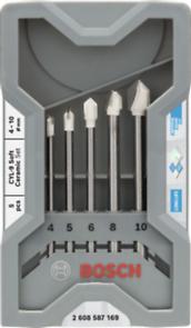 Bosch Professional CYL-9 SoftCer Bohrer Set,4/5/6/8/10,5tlg (2608587169)
