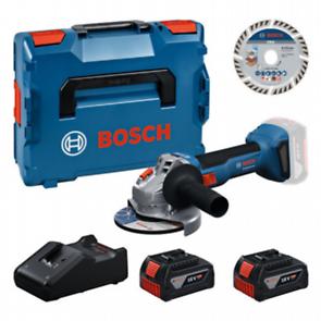Bosch Professional GWS 18V-8 (L) Akku-Winkelschleifer (2x4,0Ah) (0615A500E7)