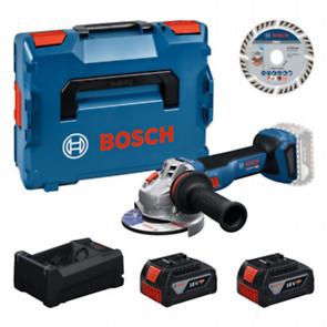 Bosch Professional GWS 18V-11 S (L) Akku-Winkelschleifer (2x5,0Ah) (0615A500E6)