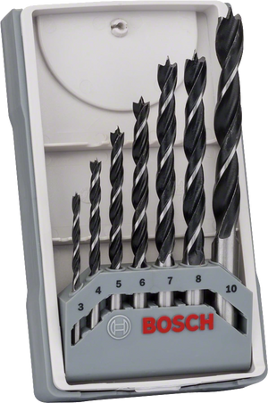 Bosch Professional 7-teiliges Holzbohrer-Set, 3-10 mm (2607017034)