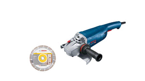 Bosch Professional GWS 22-230 J Winkelschleifer + Diamanttrennscheibe (06018C1301)