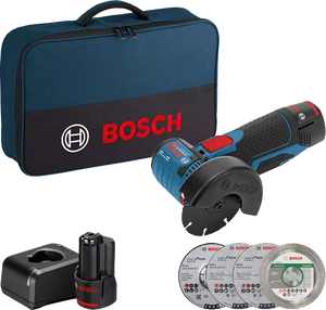 Bosch Professional GWS 12V-76 (CC) Akku-Winkelschleifer (2x2.0 Ah)(06019F200C)